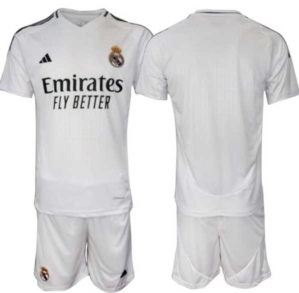 Men's Real Madrid Custom 24-25 White Home Soccer Jersey Suit,We sell and wholesale Men's Real Madrid Custom 24-25 White Home Soccer Jersey Suit on line form chian!